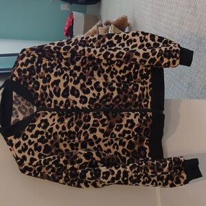 Leopard Zip Jacket SMALL